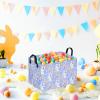 ACMUUNI Easter Eggs Gift Rectangle Rabbit Toy Shelf Basket Clothes Laundry Storage Box Storage Bins, Bunny Basket, Laundry Hamper with Handles view 2