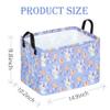 ACMUUNI Easter Eggs Gift Rectangle Rabbit Toy Shelf Basket Clothes Laundry Storage Box Storage Bins, Bunny Basket, Laundry Hamper with Handles view 4