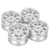 Aluminum Wheels Rims for 1/10 for Ta-Miya Mini for Co-oper M05 Pro M06 M07 M-08 for M-Chassis SW-01 MF-01X MB-01 Upgrade Parts(Silver) view 1