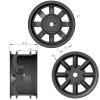 Aluminum Wheels Rims for 1/10 for Ta-Miya Mini for Co-oper M05 Pro M06 M07 M-08 for M-Chassis SW-01 MF-01X MB-01 Upgrade Parts(Silver) view 3