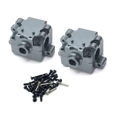 2PCS Metal Upgrade Gearbox for WL-Toys 1/28 284131 K969 k979 k989 k999 P929 P939 RC Car Parts(Dark Grey)