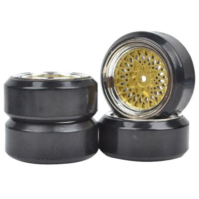 4pc 1/10 RC Drift Car Hard Plastic 12mm HEX Wheels and Tires for 1:10 Scale for Ta-Miya for Wl-Toys for Tra-xxas 4tec for Kyo-sho for Red-cat