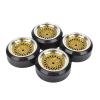 4pc 1/10 RC Drift Car Hard Plastic 12mm HEX Wheels and Tires for 1:10 Scale for Ta-Miya for Wl-Toys for Tra-xxas 4tec for Kyo-sho for Red-cat view 2