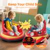 12V Electric Ride On Bumper Car for Toddler & Kids Ages 1.5-6 Years with Remote Control, 2PCS DIY Stickers, 360 Degree Spin, Lights, Sounds, Red view 4