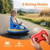 12V Electric Ride On Bumper Car for Toddler & Kids Ages 1.5-6 Years with Remote Control, 2PCS DIY Stickers, 360 Degree Spin, Lights, Sounds, Blue view 2
