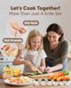 Wooden Safe Real Cooking Tool Set for Kids Toddler Teen  Montessori Kitchen Accessories & Utensils for Little Chef, with Children Proof Knife & Baking Kit, Youth Friendly Culinary Kit for Girl & Boy view 2