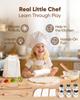 Wooden Safe Real Cooking Tool Set for Kids Toddler Teen  Montessori Kitchen Accessories & Utensils for Little Chef, with Children Proof Knife & Baking Kit, Youth Friendly Culinary Kit for Girl & Boy view 4