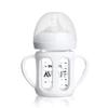 2 Pack Silicone Sleeves for Philips Avent Glass Natural Baby Bottles 4oz and 8oz, Anti Breakage Baby Bottle Holder with Handle, Feeding Bottle Handle (White) view 2