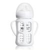 2 Pack Silicone Sleeves for Philips Avent Glass Natural Baby Bottles 4oz and 8oz, Anti Breakage Baby Bottle Holder with Handle, Feeding Bottle Handle (White) view 3