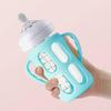 2 Pack Silicone Sleeves for Philips Avent Glass Natural Baby Bottles 4oz and 8oz, Anti Breakage Baby Bottle Holder with Handle, Feeding Bottle Handle (White) view 4