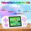 Handheld Games for Kids Rechargeable Preloaded 218 Retro Video Games, White view 2