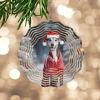 Whippet Dog Hanging Wind Spinners Home Front Door Funny Decorations Dog Mom Dad Winter Home Gifts 10 InchCustom Size Metal Wind Sculpture Decorations view 1