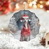 Whippet Dog Hanging Wind Spinners Home Front Door Funny Decorations Dog Mom Dad Winter Home Gifts 10 InchCustom Size Metal Wind Sculpture Decorations view 3