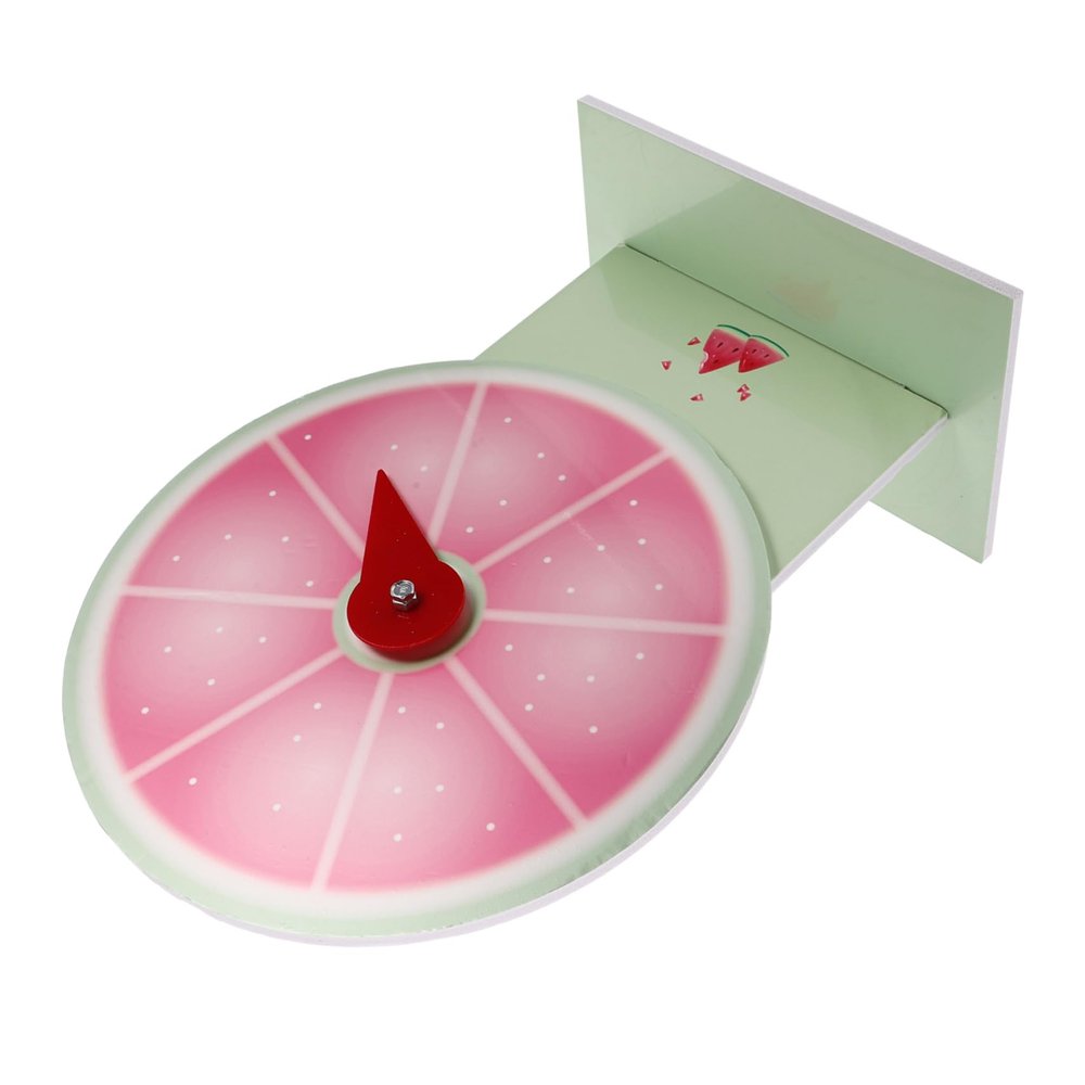 Alasum Watermelon-Shaped Prize Wheel with Stand Erasable Wheel for Raffles and Classroom Activities Engaging Tabletop Roulette Game for Events and Vendors