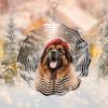1 Pack Leonberger Dog Print Wind Spinner 10 Inch Home Metal 3D Hanging Art for Yard Garden Outdoor Decoration Round Dog Mom Dad Winter Holiday Worth Gift view 4