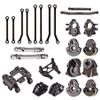1/18 RC Redcat Ascent-18 Brass Upgrade Kit Brass Skid Plate, Steering Knuckle, Outer Portal Housing, Diff Cover, Servo Mount, Brass Chassis Links, Steering Link, and Stainless Steel Drive Shafts view 1