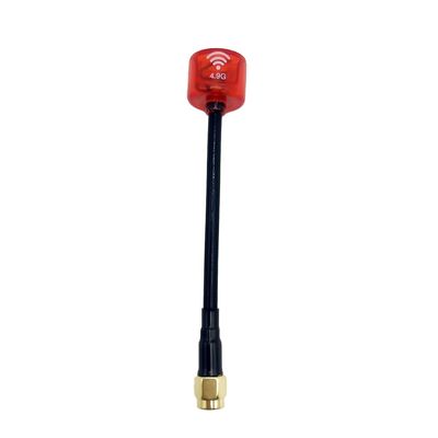 FEICHAO 49G Antenna SMA RP-SMA Transmission Aeromodel Antenna for RC Racing Drone Quadcopter (Red-SMA 100mm)