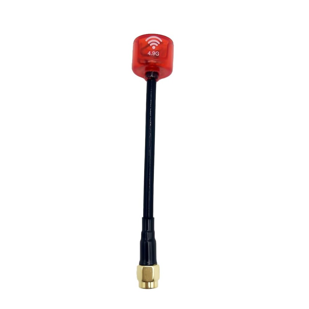 FEICHAO 49G Antenna SMA RP-SMA Transmission Aeromodel Antenna for RC Racing Drone Quadcopter (Red-SMA 100mm)