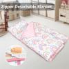 Primlect Toddler Nap Mat Extra Large Thickened 55''x35'', Soft Sleeping Bag with Detachable Minky Blanket and Pillow, Portable for Daycare, Preschool, Kindergarten, Travel, Boys and Girl (Rainbow) view 2