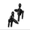 4140 Carbon Steel & 7075 Alloy Front Knuckle Arms for KYOSHO RC Cars Mini-Z Racer MR-04 Upgrade Parts - Black view 1