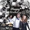 Miidenks 26th Birthday Decorations Set for Man Women,Black Silver Happy 26 Birthday Party Supplies with Birthday Backdrop Banner Birthday Tablecloth 26 Number Balloons for Her Him view 3