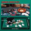 Proshine Super 11 Roulette Wheel set & Blackjack Set with 300pcs Poker Chips + 47.2*23.6 Double-sided Roulette Tabletop + 2 Decks of Playing Cards + 6 Dice + 4 Casino Buttons + Roulette Win Marker view 4