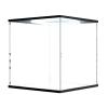 2cm Walnut Wood Grain Display Box, Coffee Black high-end countertop Display Box, Suitable for 10214 London Bridge Building Blocks, 3mm Thick Transparent Display Cabinet (Mirror + Ring Light) view 1