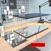 2cm Walnut Wood Grain Display Box, Coffee Black high-end countertop Display Box, Suitable for 10214 London Bridge Building Blocks, 3mm Thick Transparent Display Cabinet (Mirror + Ring Light) view 2