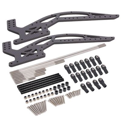 Carbon Fiber MOA Chassis Kit with Links for 1/10 RC Crawler Comp Builds Rigs Capra F9 Offset Portal Axle 1.9S 2.2S Sporty DIY (Chassis Kit)