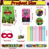 12Sets Hero Themed Super Party Favors with Colorful Paper Gift Bag Notepad Pen Slap Bracelet Key Chain Eye Mask Sticker Comic Hero Themed Party Supplies for Boy Girl Birthday Classroom Game Activities view 2