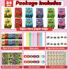 12Sets Hero Themed Super Party Favors with Colorful Paper Gift Bag Notepad Pen Slap Bracelet Key Chain Eye Mask Sticker Comic Hero Themed Party Supplies for Boy Girl Birthday Classroom Game Activities view 3