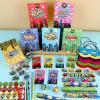12Sets Hero Themed Super Party Favors with Colorful Paper Gift Bag Notepad Pen Slap Bracelet Key Chain Eye Mask Sticker Comic Hero Themed Party Supplies for Boy Girl Birthday Classroom Game Activities view 4