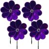4PCS Flower Wind Spinner Sparkly Lawn Pinwheel 11.8 inch Garden Windmill for Garden, Party, Mardi GrasChristmas Outdoor, Yard Decor view 1