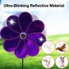 4PCS Flower Wind Spinner Sparkly Lawn Pinwheel 11.8 inch Garden Windmill for Garden, Party, Mardi GrasChristmas Outdoor, Yard Decor view 2
