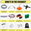Perantlb Zipline for Backyard Kids and Adults,Zipline Kits for Backyard with 100ft Cable,6ft Zipline Spring Brake and Belt,Zip line Trolley with Handle,seat and Bag view 2