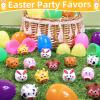 12 Pack Filled Easter Eggs with Toys Inside, Animals Bunny Pull Back Cars Easter Eggs Filled for Kids Boys Girls Easter Egg Hunt Party Favors Easter Basket Stuffers Essential Filler Classroom Prize view 4