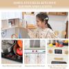 Freniland Wooden Play Kitchen, Kitchen Playset for Kids with Realistic Stove, Range Hood, Oven, Ice Maker, Microwave, Sink, with Light & Sound, 18 Accessories, Pretend Toy Kitchen, Gift for Ages 3+ view 4