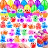 24 Pack Prefilled Easter Eggs with Animals Squishies Toys Inside, Easter Basket Stuffers Essential 12 Styles Stress Relief Fidget Squeeze Toys for Kids Toddlers Easter Eggs Fillers Hunt Party Favors view 1