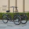 Etlegor Reverse Riding Tricycle, Tricycle with Cargo Basket Rickshaw Pedal Trike for Shopping Exercise Walking Elderly People to Transport Children view 2