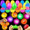 24 Pack Prefilled Easter Eggs with Toys ,Light Up Puffer Balls Stress Relief Fidget Toys Easter Basket Stuffers Fillers Squeeze Sensory Glow Dark Surprise Easter Hunt Kids Boys Girls Gift Party Favors view 1