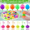 24 Pack Prefilled Easter Eggs with Toys ,Light Up Puffer Balls Stress Relief Fidget Toys Easter Basket Stuffers Fillers Squeeze Sensory Glow Dark Surprise Easter Hunt Kids Boys Girls Gift Party Favors view 2