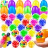 24 Pack Prefilled Easter Eggs for Kids, Fidget Stress Balls with Stress Relief Squeeze Balls for Kids Boys Toddlers Girls Stuffed Easters Basket Stuffers Easter Egg Hunt Game, Classroom Prize Supplies view 1