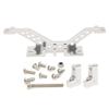 Aluminium Alloy Front Axle Reinforcement Link Rod Mount Set for Axial SCX10 RC Car, Anodized Surface, CNC Machining, Easy Installation (Silver) view 1