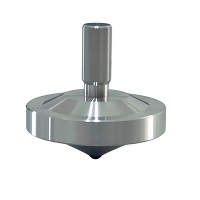 Stainless Steel Spinning Gyro, 5-11 Minutes, Dual Ball Bearings,Long-Lasting Spin for Adults to Relieve Stress, CNC Machined, Great Time Killer,Stress-Relief Toy. (Single Head Rotation)
