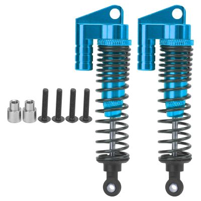 2Pcs Metal for SCX10II D90 90046 90047 90053, 1/10 RC Crawler Damper, Balanced Driving, Reduces Vibration, Easy Installation, sturdy Replacement (Blue)
