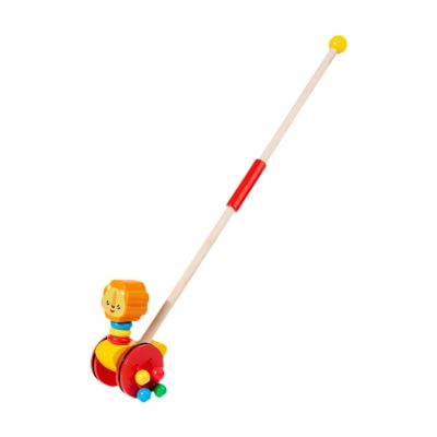 JunZheHub Wooden Toy for Pushing and Pulling, Learning Tool for Preschoolers, Balance Play Item for Children, Lion