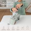Comfy Cubs Busy Board Toy Truck Set - Fun & Noise-Free, Pine Wood Activity Board for Toddlers with LED Light Switch - Designed in The US, Focused & Engaging Montessori Play for Kids 3+ (Sage) view 2
