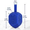 Zion Judaica Bulk Pack Hanukkah Dreidels 200 Count Multi Blue White Medium Dridels Plastic Drydlech Hebrew & English Transliteration Traditional Chanukah Game Guide Ziplock Bag Hanukah Toys view 3