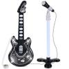Best Choice Products 19in Kids Toy Guitar, Pretend Play Musical Instrument Toy for Toddlers w/Mic, Stand, 8 Demo Songs, Lights & Sounds - Black view 1