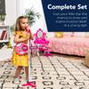 Best Choice Products 19in Kids Toy Guitar, Pretend Play Musical Instrument Toy for Toddlers w/Mic, Stand, 8 Demo Songs, Lights & Sounds - Black view 2